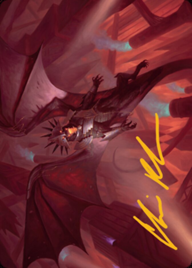 Ziatora, the Incinerator Art Card (Gold-Stamped Signature) [Streets of New Capenna Art Series] | Odin's Place