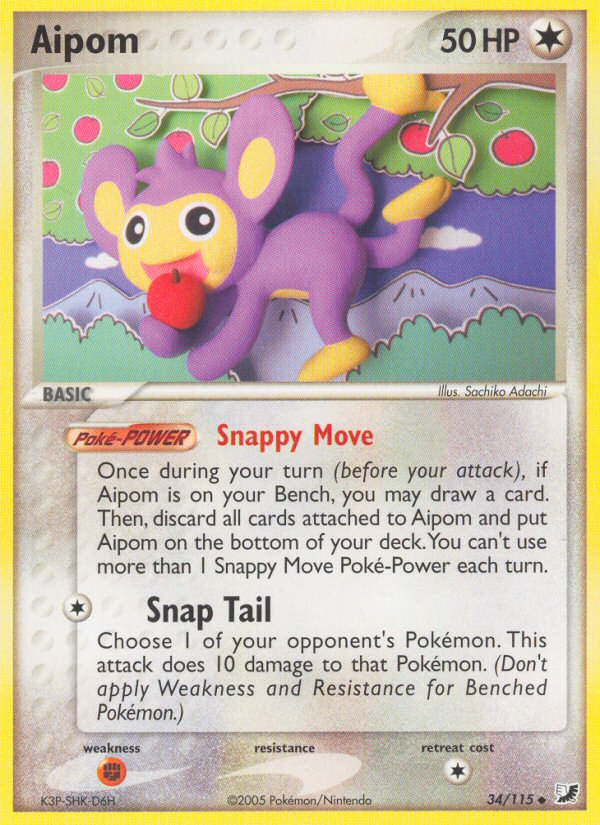 Aipom (34/115) [EX: Unseen Forces] | Odin's Place