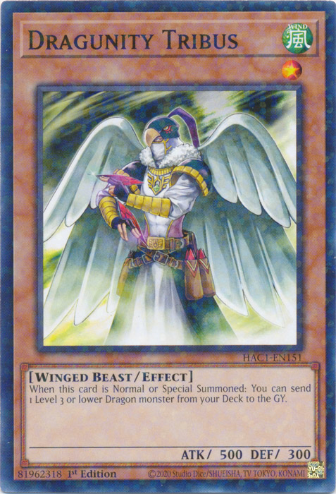 Dragunity Tribus (Duel Terminal) [HAC1-EN151] Common | Odin's Place