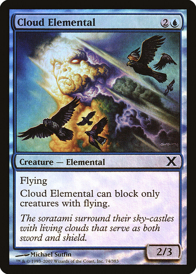 Cloud Elemental (Premium Foil) [Tenth Edition] | Odin's Place