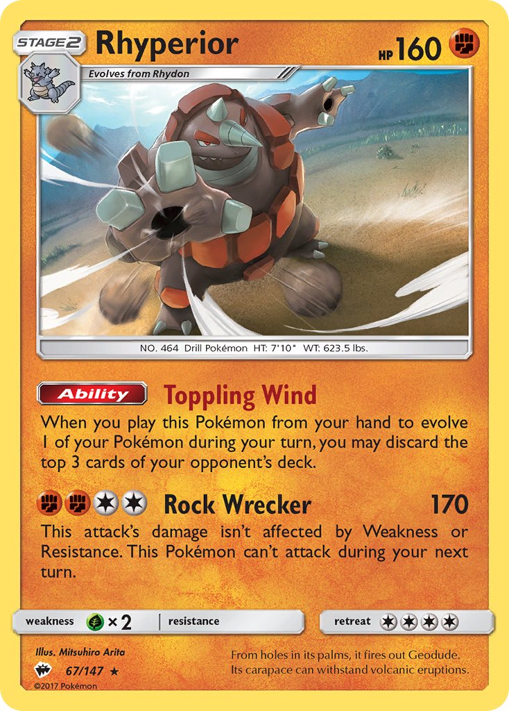 Rhyperior (67/147) (Theme Deck Exclusive) [Sun & Moon: Burning Shadows] | Odin's Place