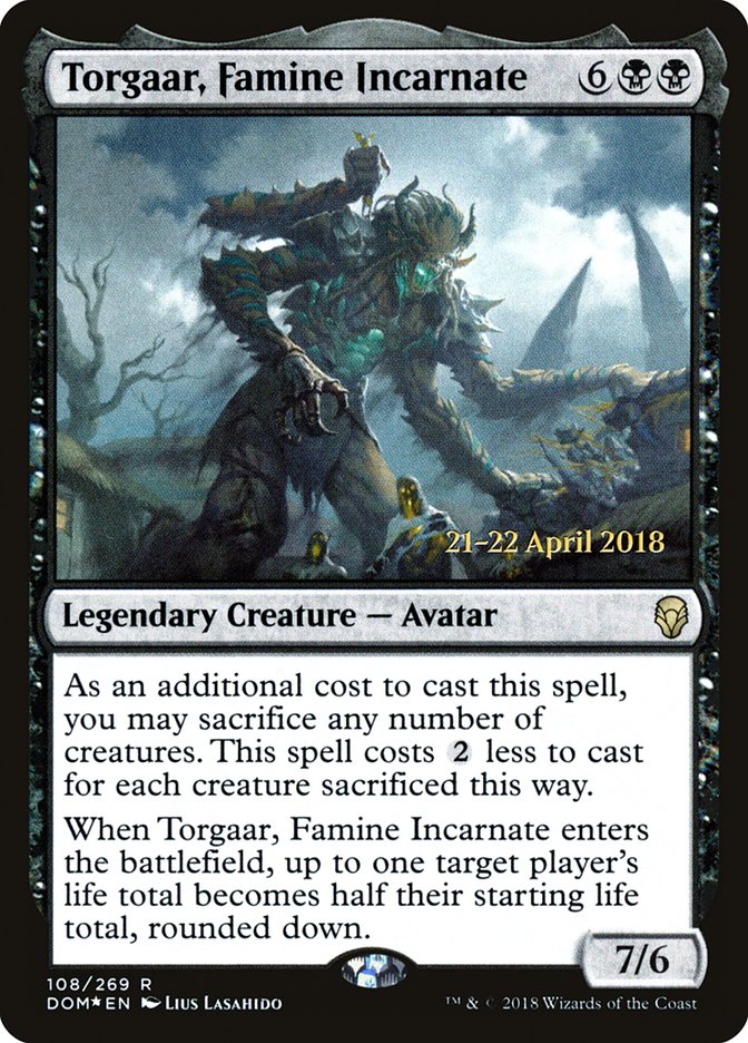 Torgaar, Famine Incarnate (108) [Dominaria Prerelease Promos] | Odin's Place