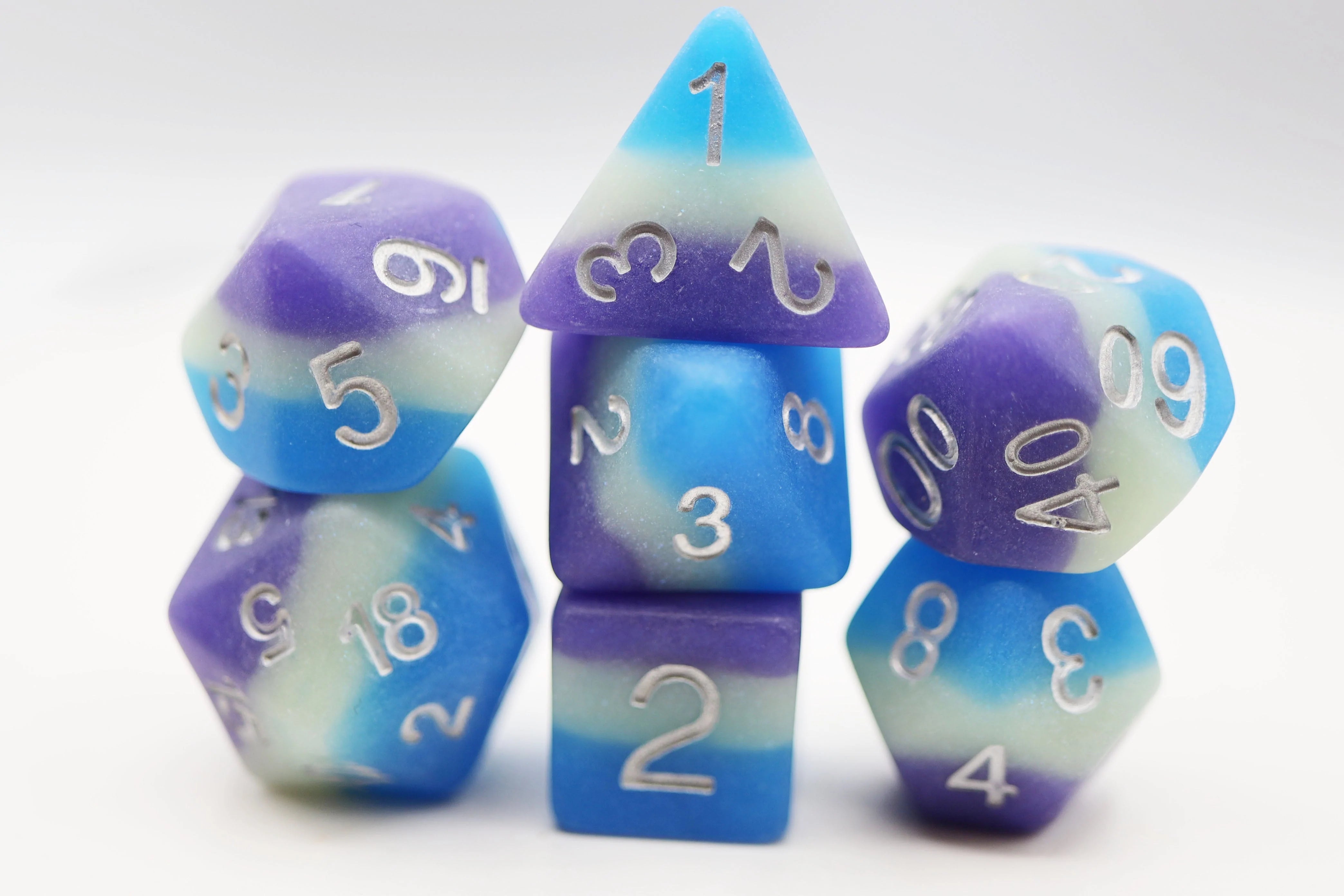 Foam Brain Blueberry Snow Cone Poly 7 Dice Set | Odin's Place