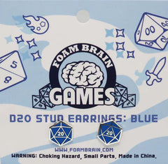 Foam Brain D20 Stud Earrings Assorted Colors | Odin's Place