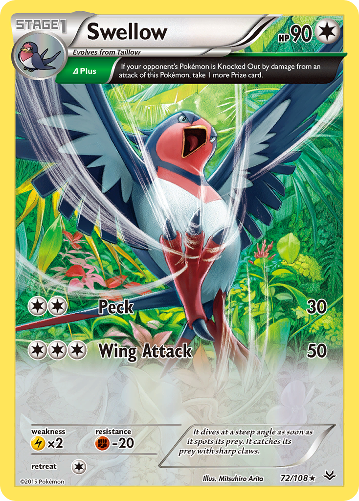 Swellow (72/108) [XY: Roaring Skies] | Odin's Place