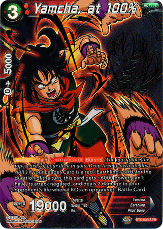 Yamcha, at 100-Percent (SPR) (BT5-009) [Miraculous Revival] | Odin's Place