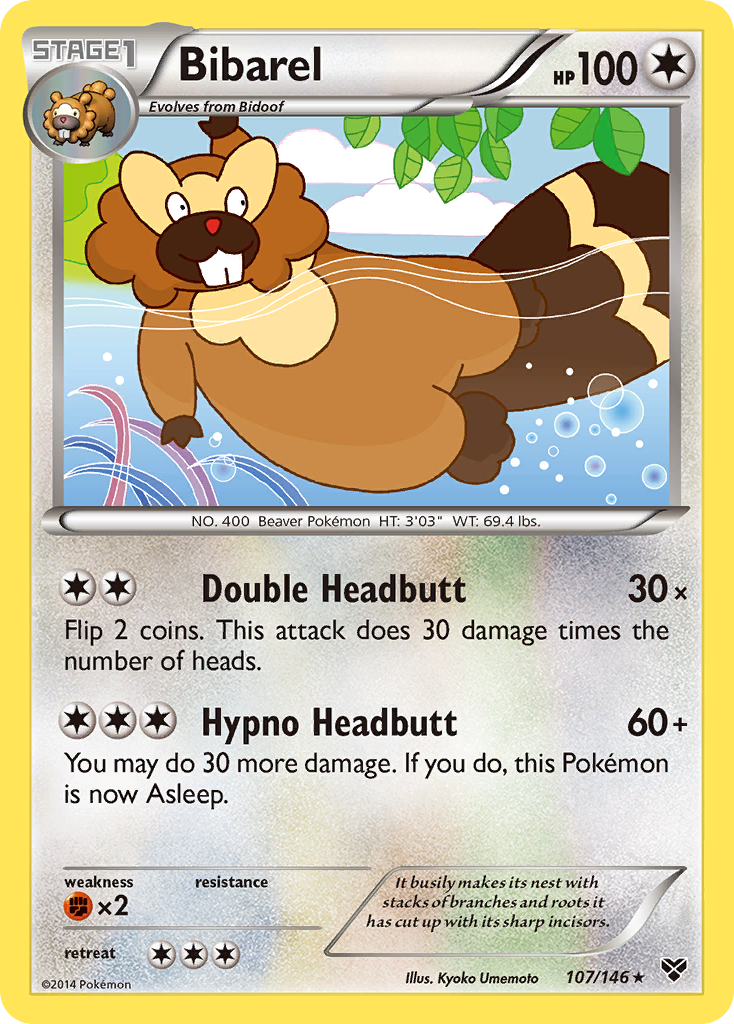 Bibarel (107/146) [XY: Base Set] | Odin's Place