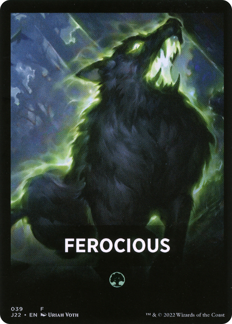 Ferocious Theme Card [Jumpstart 2022 Front Cards] | Odin's Place