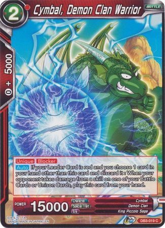 Cymbal, Demon Clan Warrior (DB3-019) [Giant Force] | Odin's Place
