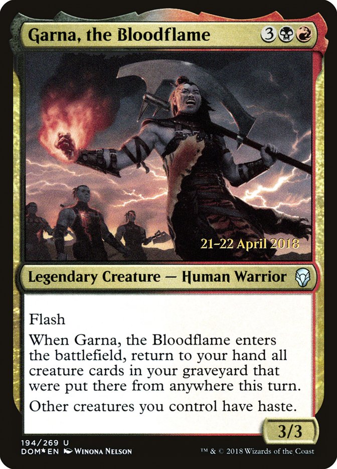 Garna, the Bloodflame (194) [Dominaria Prerelease Promos] | Odin's Place