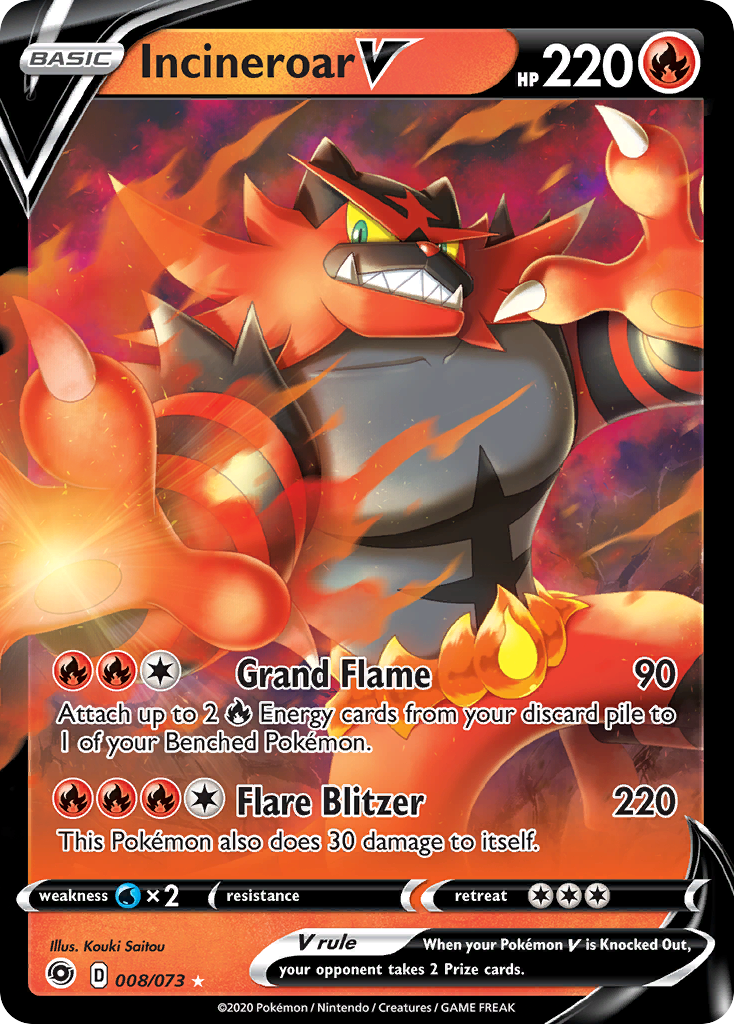 Incineroar V (008/073) [Sword & Shield: Champion's Path] | Odin's Place