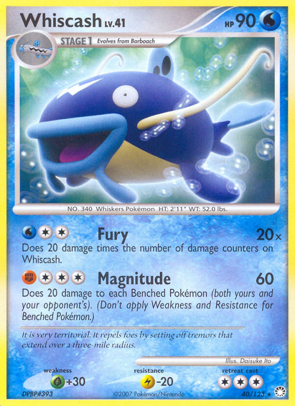 Whiscash (40/123) [Diamond & Pearl: Mysterious Treasures] | Odin's Place