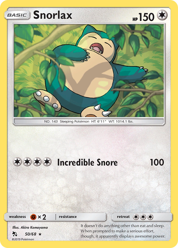 Snorlax (50/68) [Sun & Moon: Hidden Fates] | Odin's Place