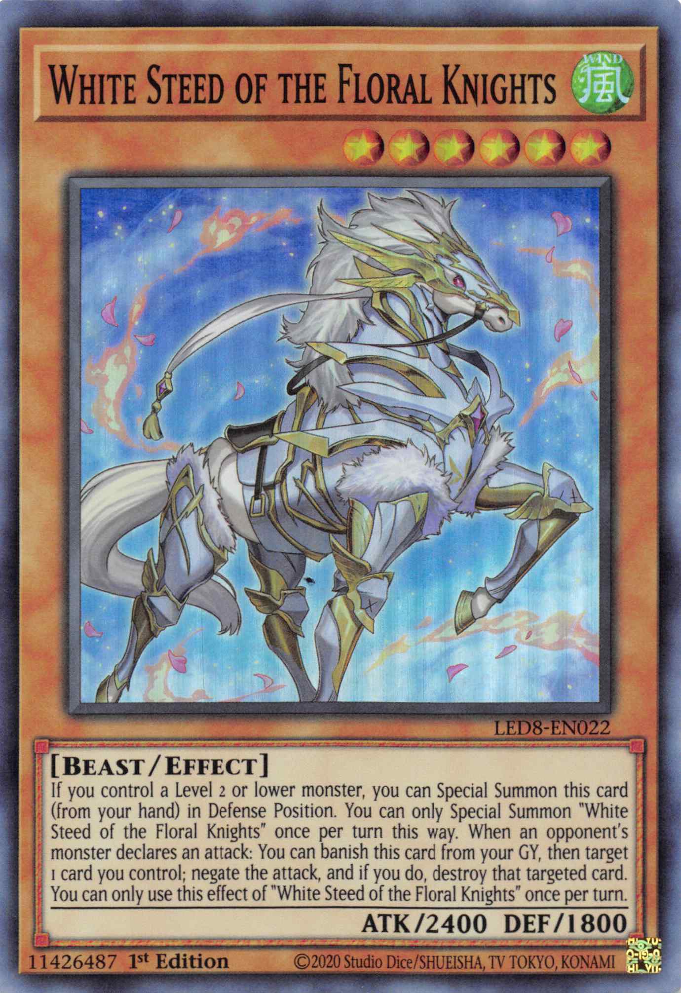 White Steed of the Floral Knights [LED8-EN022] Super Rare | Odin's Place