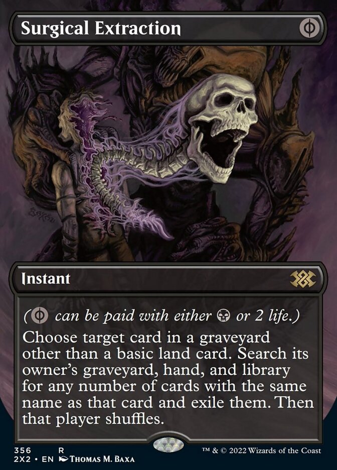 Surgical Extraction (Borderless Alternate Art) [Double Masters 2022] | Odin's Place
