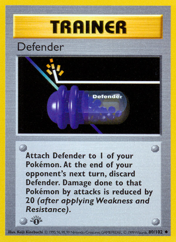 Defender (80/102) (Shadowless) [Base Set 1st Edition] | Odin's Place