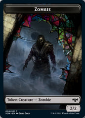 Zombie (008) // Spirit Cleric Double-Sided Token [Innistrad: Crimson Vow Tokens] | Odin's Place