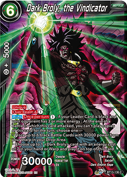 Dark Broly, the Vindicator (Common) (BT13-136) [Supreme Rivalry] | Odin's Place