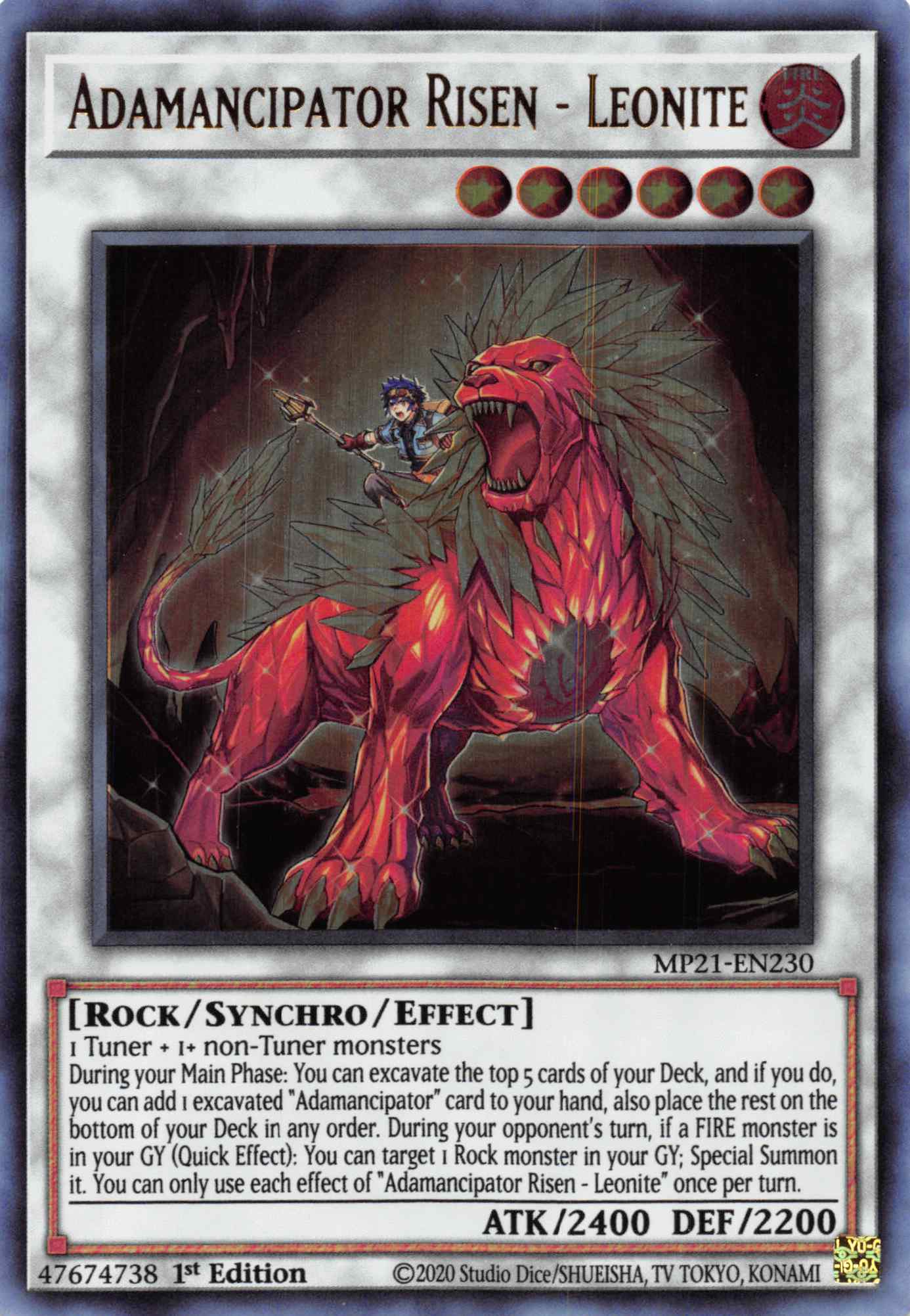 Adamancipator Risen - Leonite [MP21-EN230] Ultra Rare | Odin's Place
