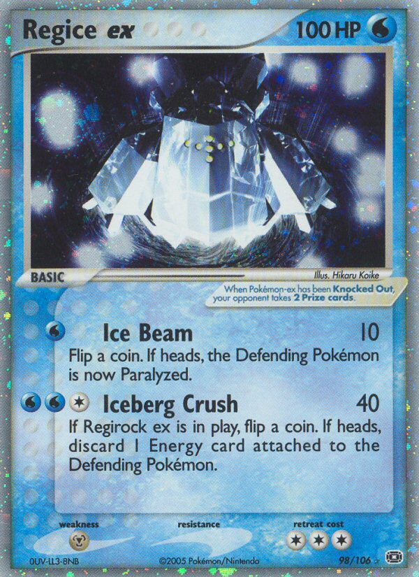 Regice ex (98/106) [EX: Emerald] | Odin's Place