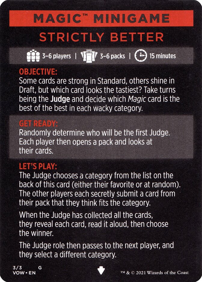 Strictly Better (Magic Minigame) [Innistrad: Crimson Vow Minigame] | Odin's Place