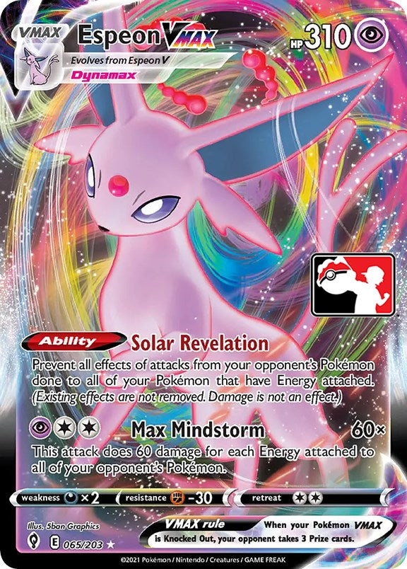 Espeon VMAX (065/203) [Prize Pack Series One] | Odin's Place