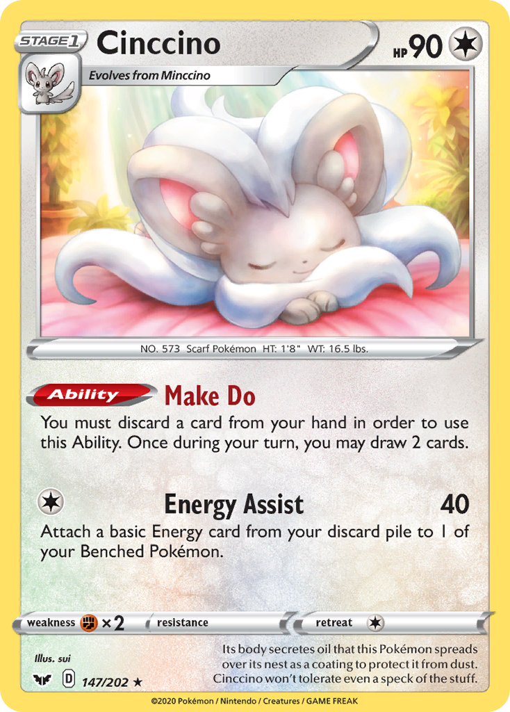 Cinccino (147/202) [Sword & Shield: Base Set] | Odin's Place