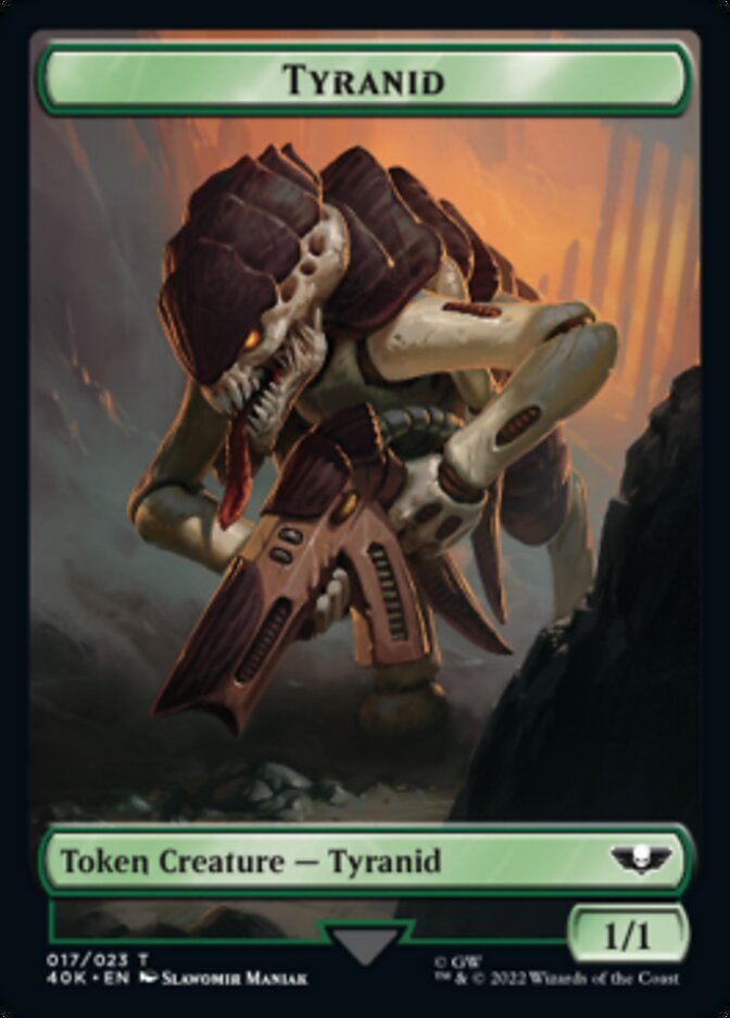 Tyranid (017) // Tyranid Gargoyle Double-Sided Token (Surge Foil) [Warhammer 40,000 Tokens] | Odin's Place