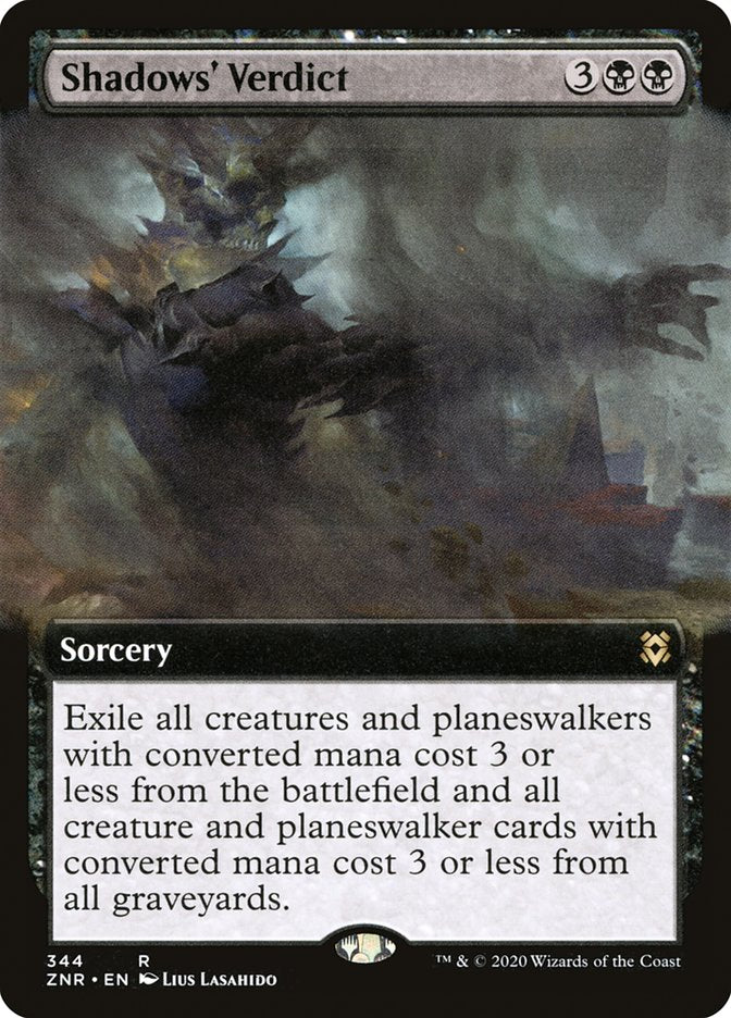 Shadows' Verdict (Extended Art) [Zendikar Rising] | Odin's Place