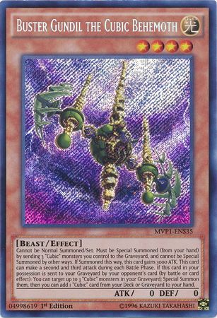 Buster Gundil the Cubic Behemoth [MVP1-ENS35] Secret Rare | Odin's Place