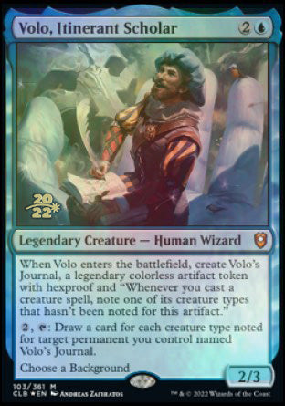Volo, Itinerant Scholar [Commander Legends: Battle for Baldur's Gate Prerelease Promos] | Odin's Place