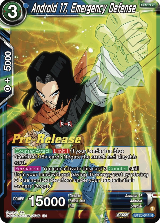 Android 17, Emergency Defense (BT20-044) [Power Absorbed Prerelease Promos] | Odin's Place