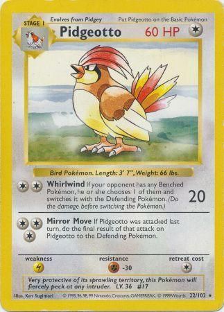 Pidgeotto (22/102) [Base Set Shadowless Unlimited] | Odin's Place