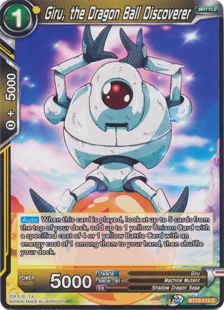 Giru, the Dragon Ball Discoverer (BT10-114) [Rise of the Unison Warrior 2nd Edition] | Odin's Place