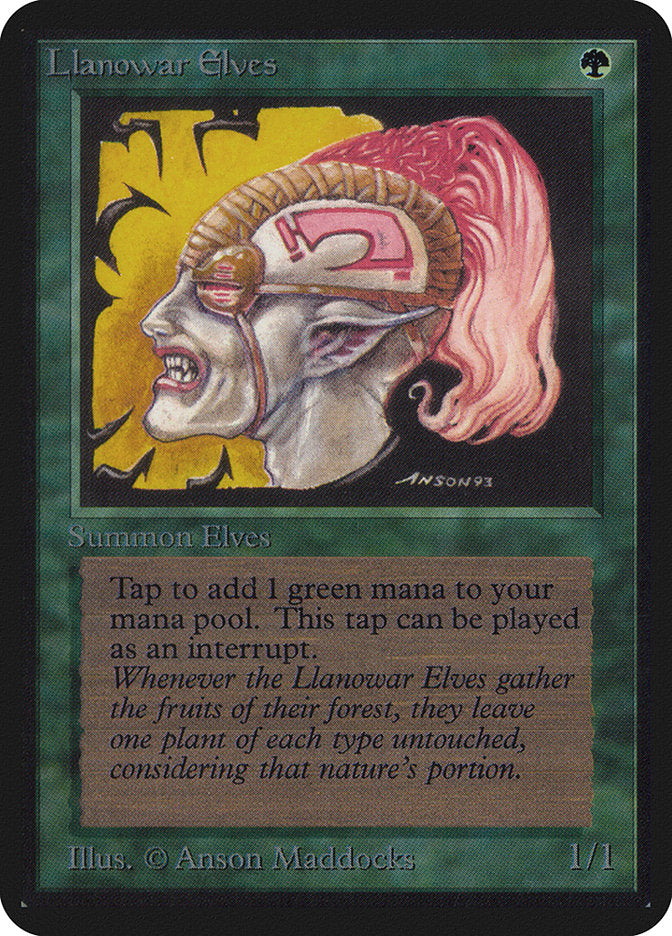 Llanowar Elves (210) [Alpha Edition] | Odin's Place