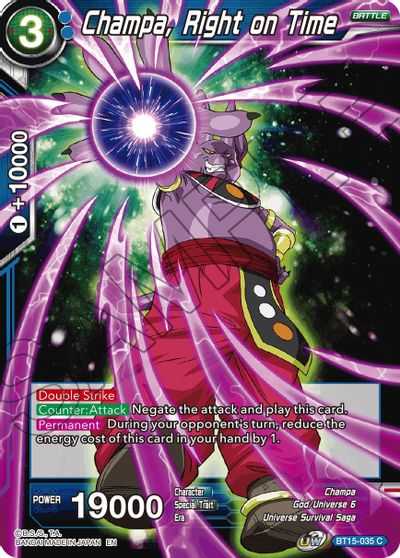 Champa, Right on Time (BT15-035) [Saiyan Showdown] | Odin's Place
