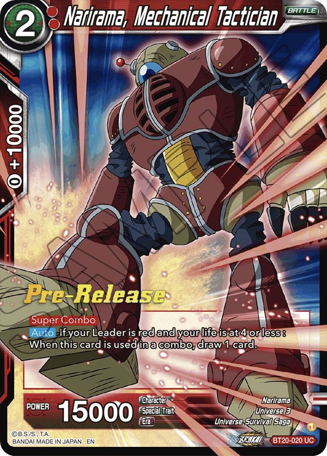 Narirama, Mechanical Tactician (BT20-020) [Power Absorbed Prerelease Promos] | Odin's Place