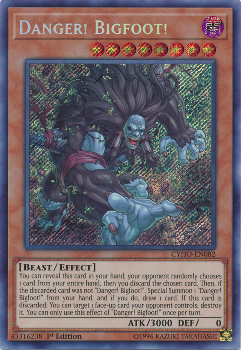 Danger! Bigfoot! [CYHO-EN082] Secret Rare | Odin's Place