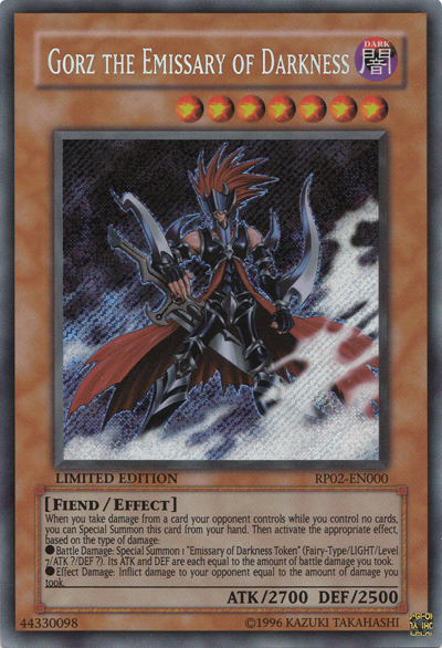 Gorz the Emissary of Darkness [RP02-EN000] Secret Rare | Odin's Place