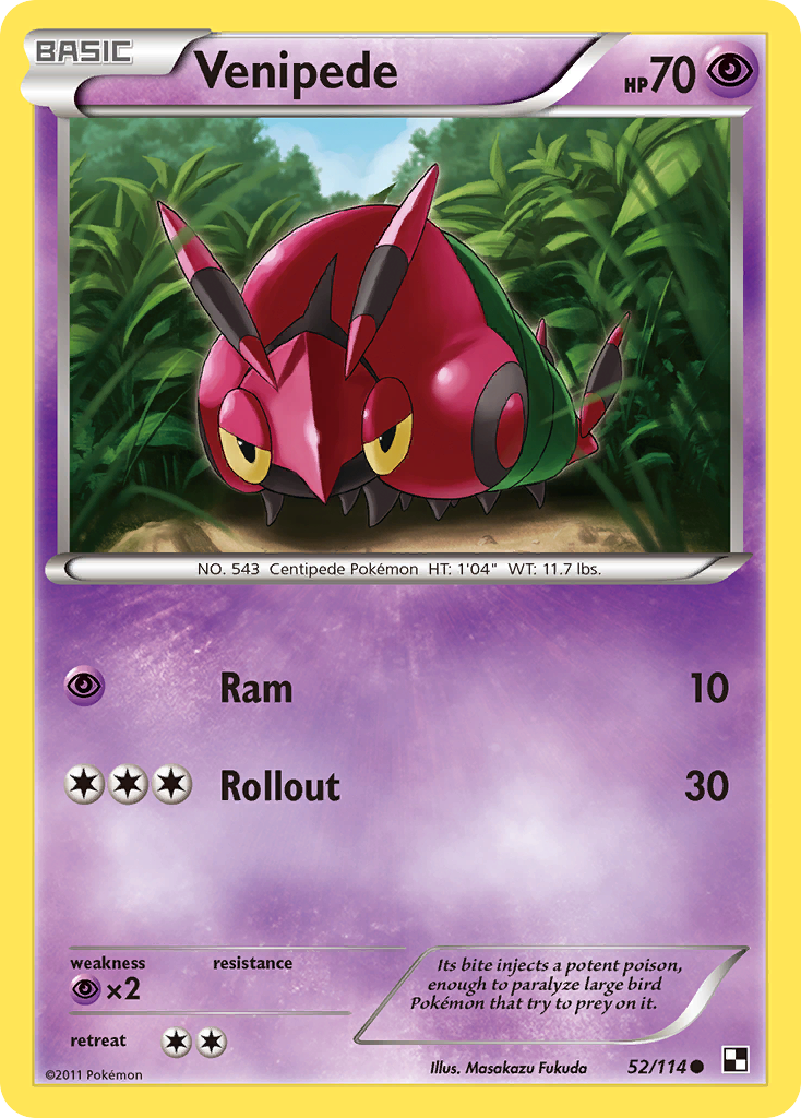 Venipede (52/114) [Black & White: Base Set] | Odin's Place