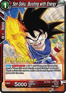 Son Goku, Bursting with Energy (BT10-007) [Rise of the Unison Warrior Prerelease Promos] | Odin's Place