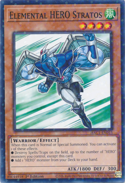 Elemental HERO Stratos (Duel Terminal) [HAC1-EN015] Common | Odin's Place