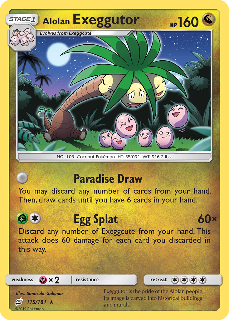 Alolan Exeggutor (115/181) [Sun & Moon: Team Up] | Odin's Place