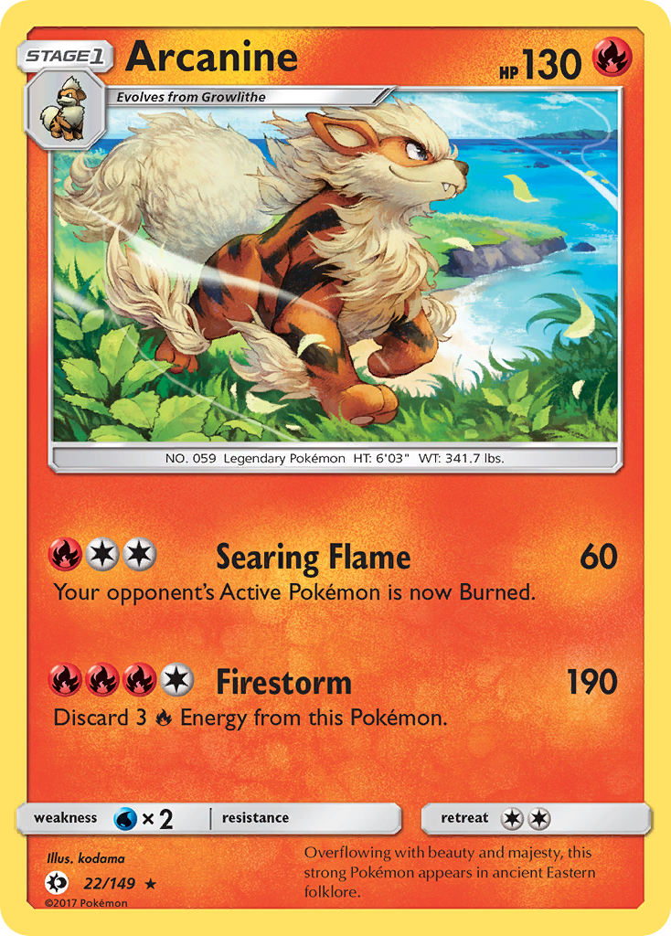 Arcanine (22/149) [Sun & Moon: Base Set] | Odin's Place