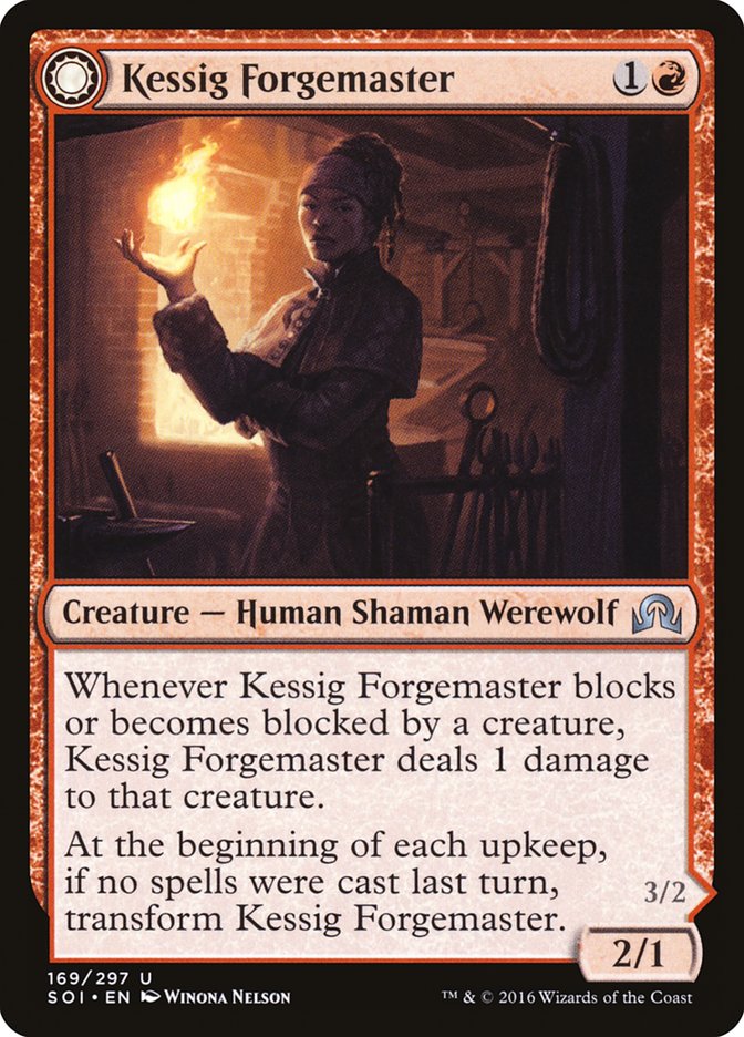Kessig Forgemaster // Flameheart Werewolf [Shadows over Innistrad] | Odin's Place