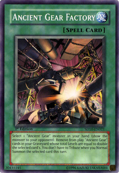 Ancient Gear Factory [SD10-EN021] Common | Odin's Place