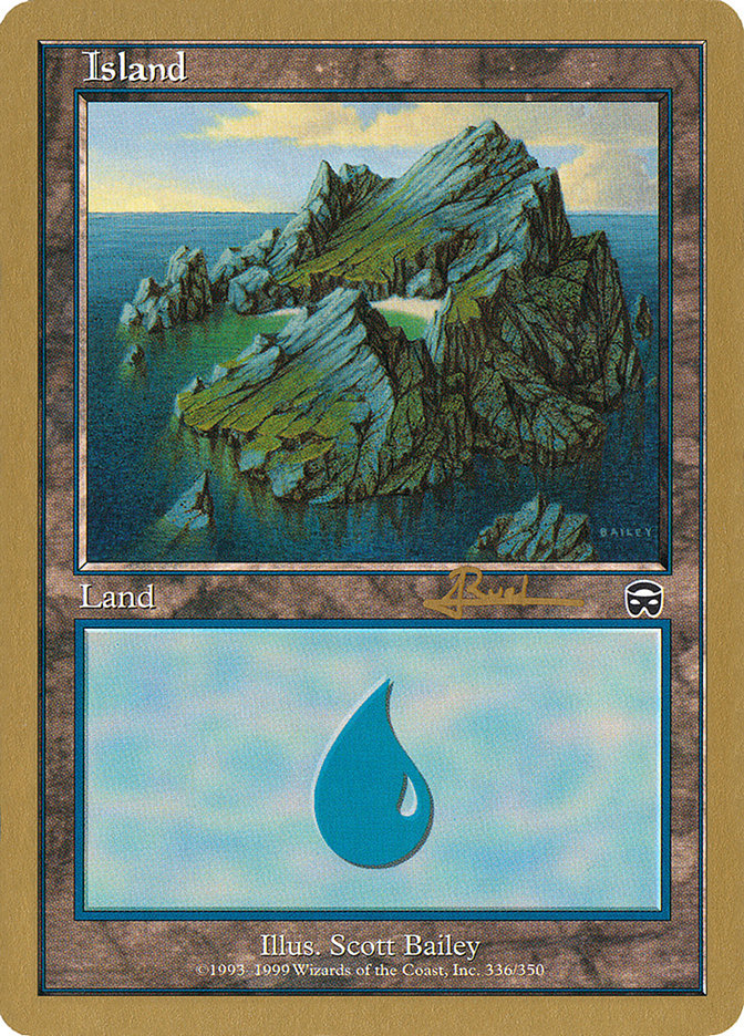 Island (ar336a) (Antoine Ruel) [World Championship Decks 2001] | Odin's Place