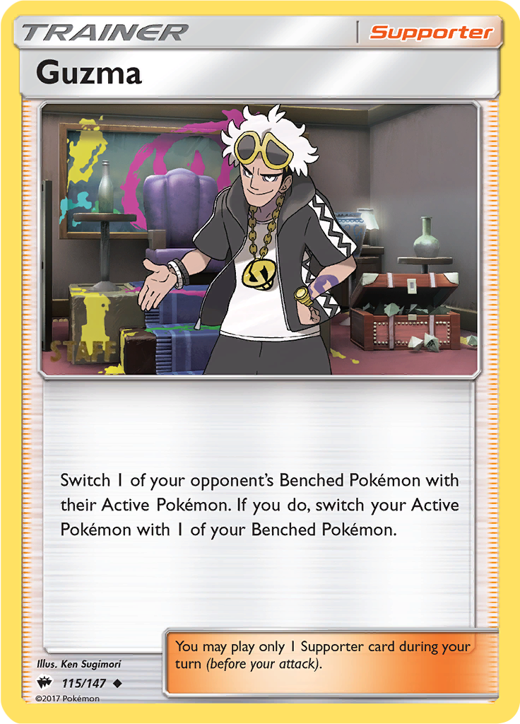 Guzma (115/147) (Regional Championships Staff) [Sun & Moon: Burning Shadows] | Odin's Place