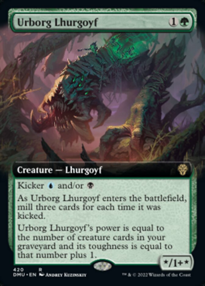 Urborg Lhurgoyf (Extended Art) [Dominaria United] | Odin's Place