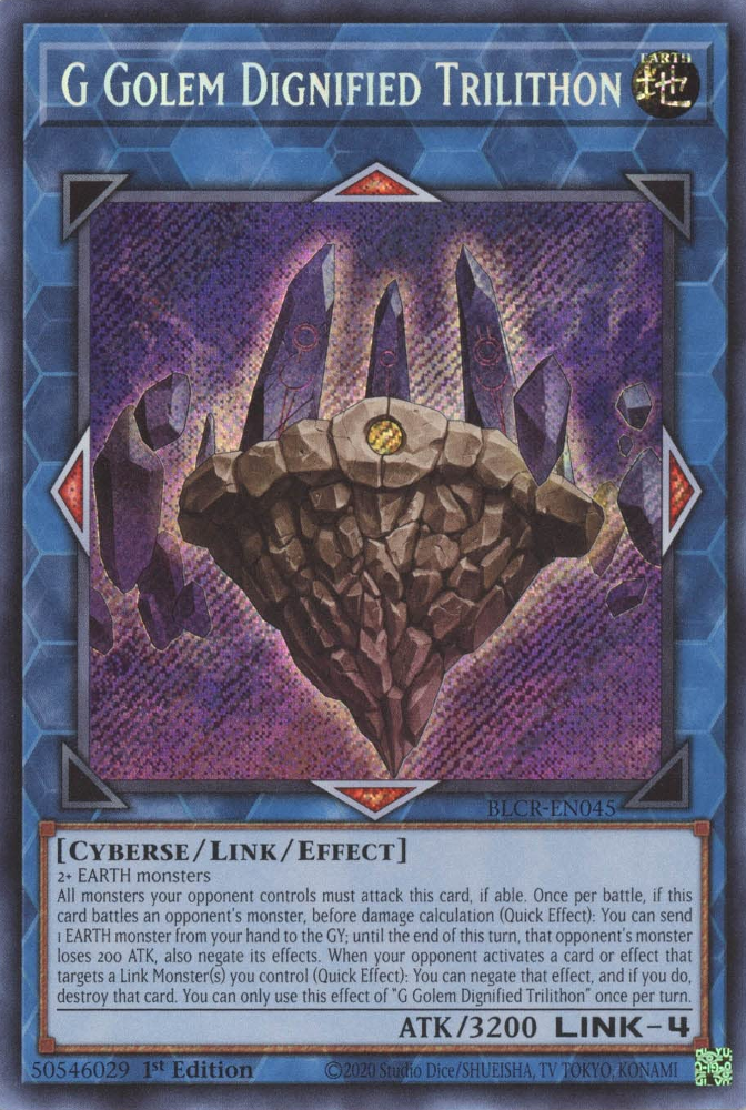 G Golem Dignified Trilithon [BLCR-EN045] Secret Rare | Odin's Place